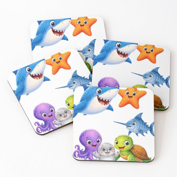 Item preview, Cute Sea Animals Watercolor | Ocean Friends designed and sold by VelnoraDigital.