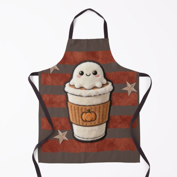 Item preview, Spooky Coffee Ghost Patch - Angora Fur and Suede Fall Aesthetic designed and sold by thelexiverse.