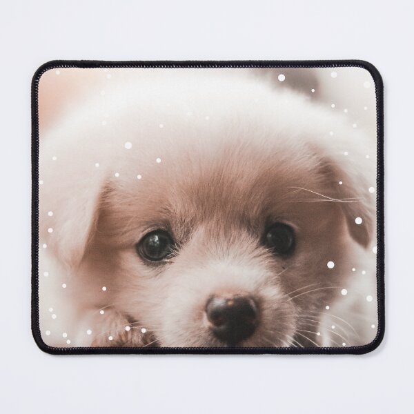 Item preview, Small white puppy and snowflakes designed and sold by Dany and Dom.