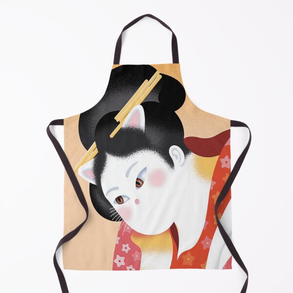 Item preview, Catagawa Utamaro - Cat Geisha designed and sold by Pop-And-Pixels.