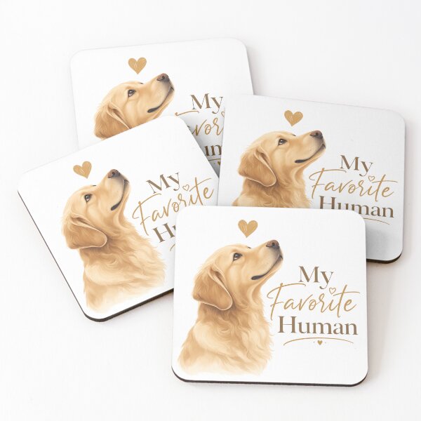 Item preview, My Favorite Human Golden Retriever Dog Dad Kawaii T-Shirt designed and sold by Ashley critters.