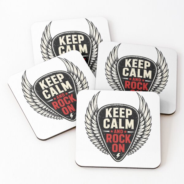 Item preview, Keep Calm and Rock On T-Shirt | Vintage Rock and Roll Guitar Music Tee designed and sold by Danny's Tees.