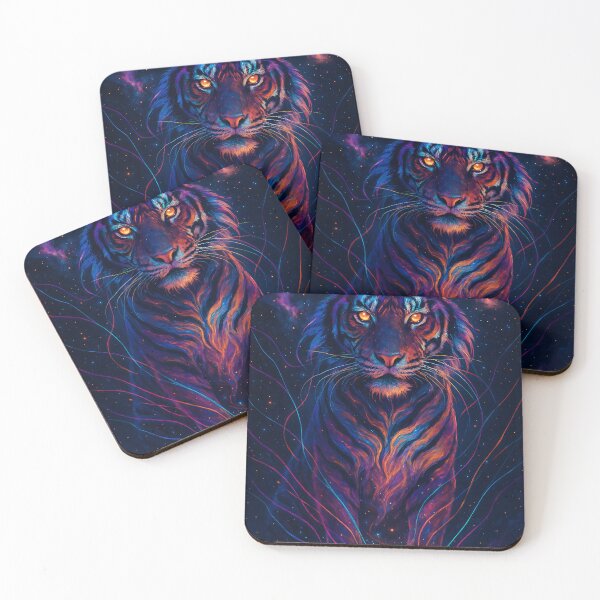 Item preview, Cosmic Tiger Born from Starlight designed and sold by OneStepFromArt.