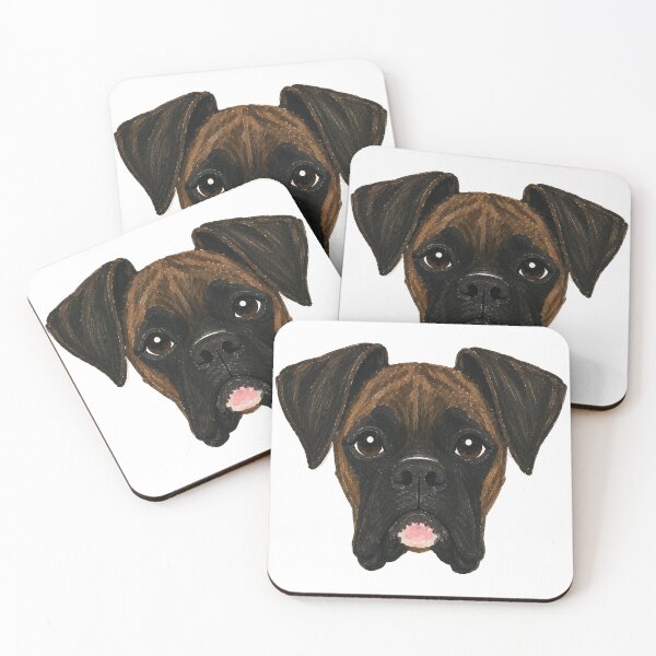 Item preview, Brindle Marker Boxer Portrait designed and sold by Pelch Art Studio.