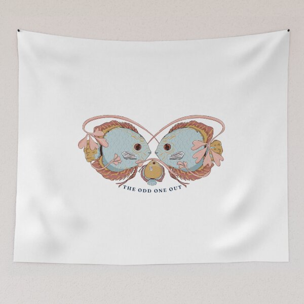 Item preview, The Odd One Out - Mirrored Fish Illustration designed and sold by Zymetryart.