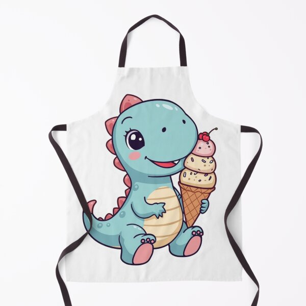 Item preview, Dinosaur Ice Cream Sticker | Pastel Dino with Triple Scoop Cone | Summer Dessert Illustration | Ice Cream Lover Gift designed and sold by Pandey14.