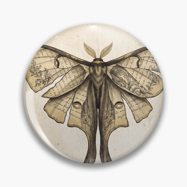 Item preview, Vintage Luna Moth Botanical Book Pages - Goblincore Entomology Aesthetic Vintage Illu designed and sold by Archi-Studio.