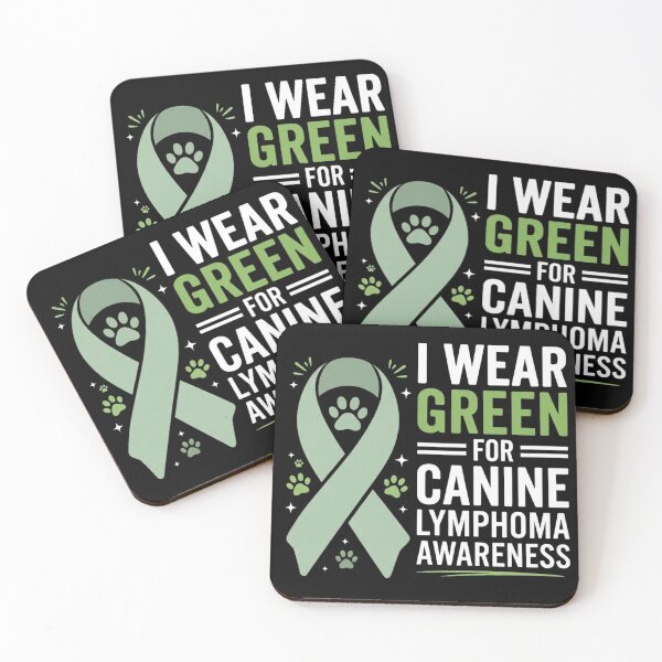 Item preview, I Wear Green for Canine Lymphoma Awareness Canine Cancer T-Shirt | Dog Cancer Support Graphic Gift designed and sold by Trendably.