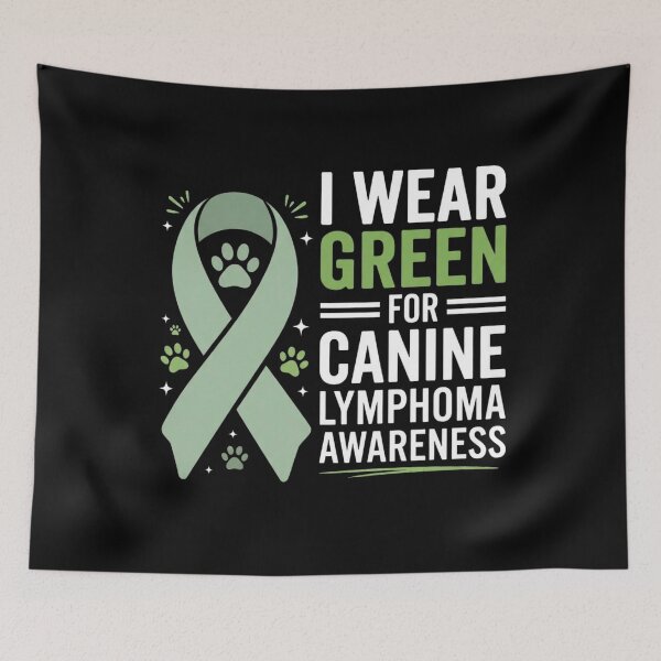 Item preview, I Wear Green for Canine Lymphoma Awareness Canine Cancer T-Shirt | Dog Cancer Support Graphic Gift designed and sold by Trendably.