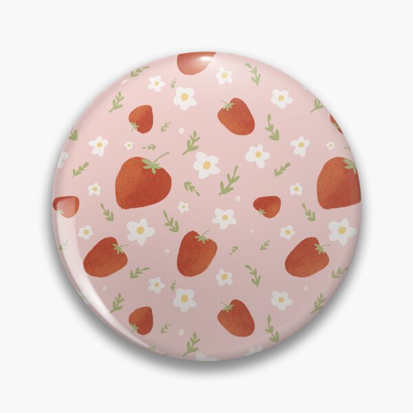 Item preview, Pretty strawberries on a soft pink background designed and sold by BelirisCréations.
