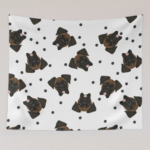 Item preview, Brindle Boxer Marker Tossed Dot designed and sold by Pelch Art Studio.