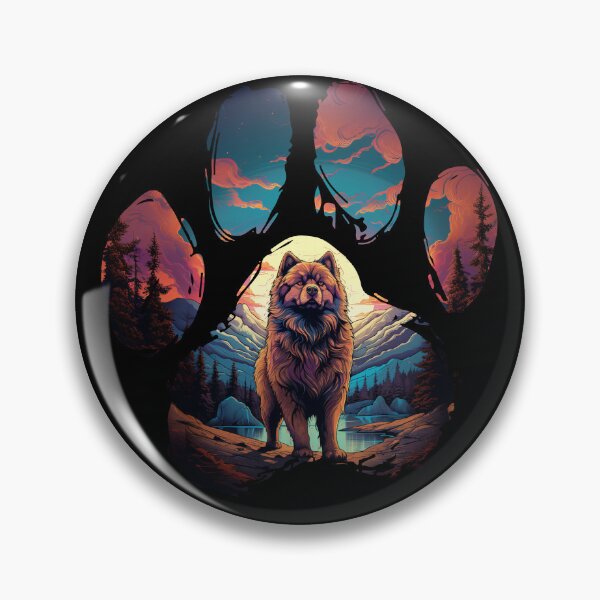 Item preview, Funny Eurasier Paw Synthwave Mountain Tree Mom Dad Kids designed and sold by rafaeltto.