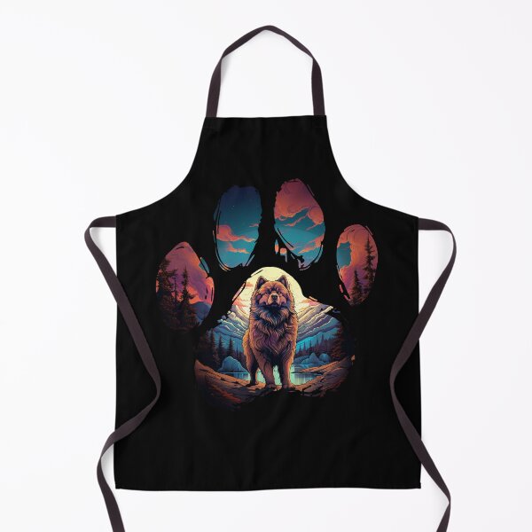 Item preview, Funny Eurasier Paw Synthwave Mountain Tree Mom Dad Kids designed and sold by rafaeltto.