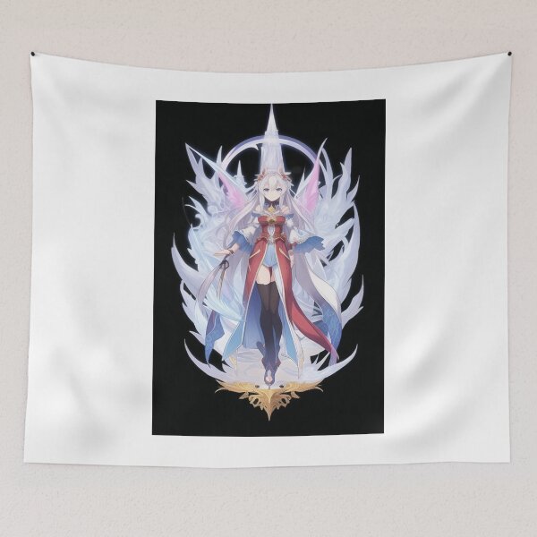Item preview, Art - Stylized Manga Heroine, Fantastic Illustration with Angel Wings designed and sold by AnimeShin.