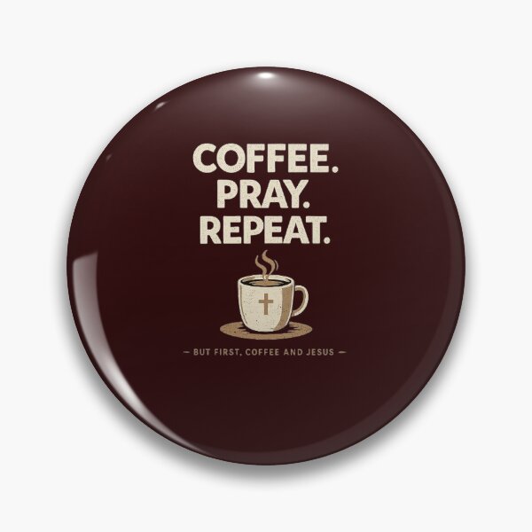 Item preview, Coffee Pray Repeat Christian Coffee Tee designed and sold by PrintoraDesign.