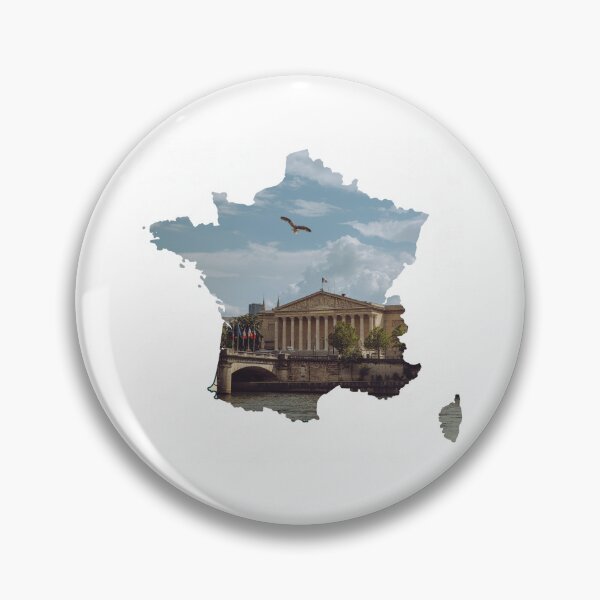 Item preview, France Map Palais Bourbon National Assembly Paris Silhouette designed and sold by Maroan93.