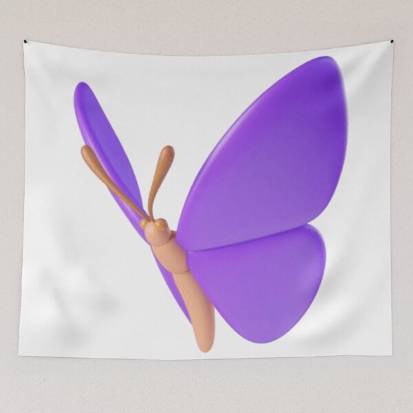 Item preview, Cute Purple Butterfly 3D Cartoon | Kawaii Butterfly | Spring Nature Aesthetic designed and sold by ArhaanFashions.