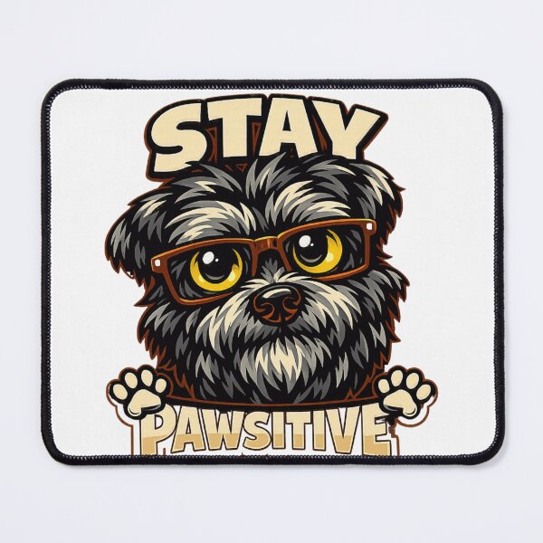 Item preview, Stay Pawsitive Cute Dog Glasses Shirt designed and sold by WearTheVibe Store.