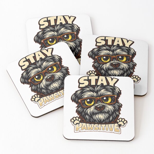 Item preview, Stay Pawsitive Cute Dog Glasses Shirt designed and sold by WearTheVibe Store.