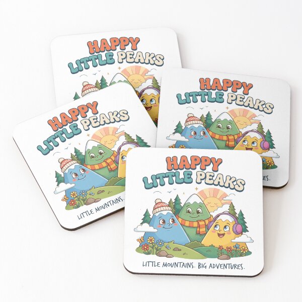 Item preview, Happy Little Peaks | Cute Mountain Graphic T-Shirt | Cozy Nature Sticker | Outdoor Adventure Apparel designed and sold by SAJ Design Studio.