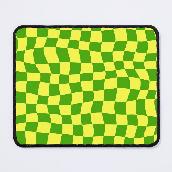 Item preview, Warped Green and Yellow Chequered Pattern designed and sold by Jeallan Designs.