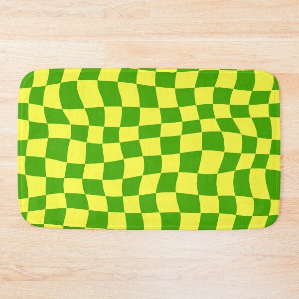 Item preview, Warped Green and Yellow Chequered Pattern designed and sold by Jeallan Designs.