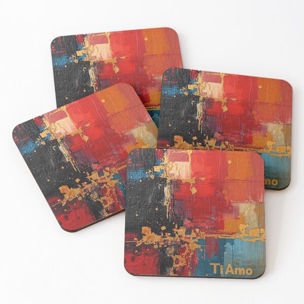 Item preview, A painted abstraction with a declaration of love in Italian designed and sold by Knock on my door.