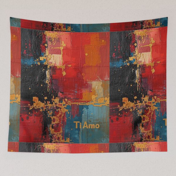 Item preview, A painted abstraction with a declaration of love in Italian designed and sold by Knock on my door.