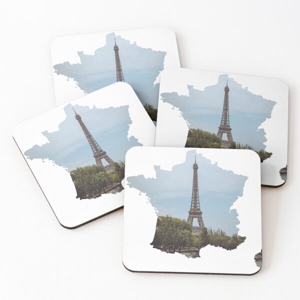 Item preview, France Map Eiffel Tower Paris Landmark Silhouette V1 designed and sold by Maroan93.