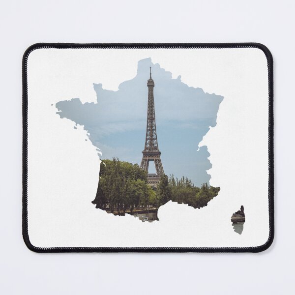 Item preview, France Map Eiffel Tower Paris Landmark Silhouette V1 designed and sold by Maroan93.