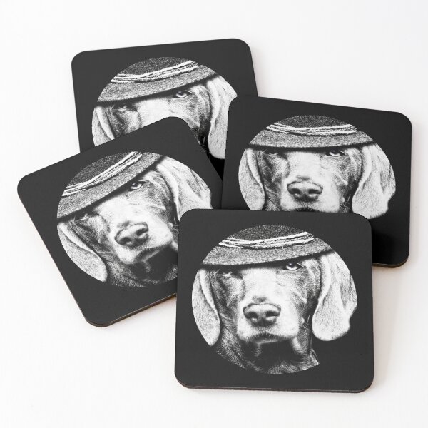 Item preview, Classy Dog with Hat, Black and White Dog Portrait, Gangster Dog Aesthetic, Stylish Pet Art Design Circular designed and sold by AnimalVibes.