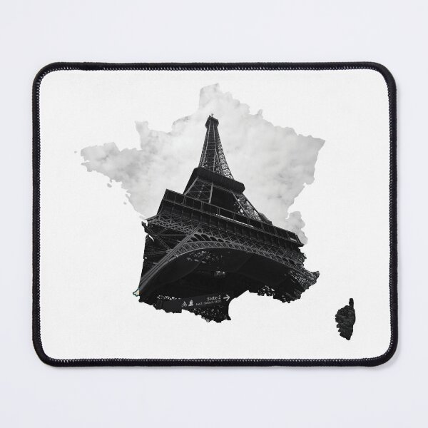 Item preview, France Map Eiffel Tower Paris Landmark Silhouette V2 designed and sold by Maroan93.