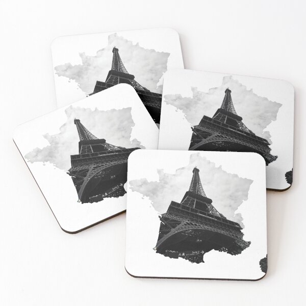 Item preview, France Map Eiffel Tower Paris Landmark Silhouette V2 designed and sold by Maroan93.