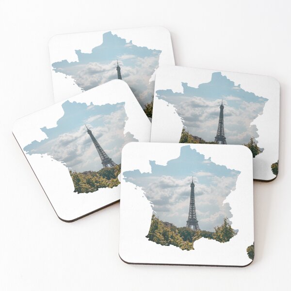 Item preview, France Map Eiffel Tower Paris Landmark Silhouette V3 designed and sold by Maroan93.