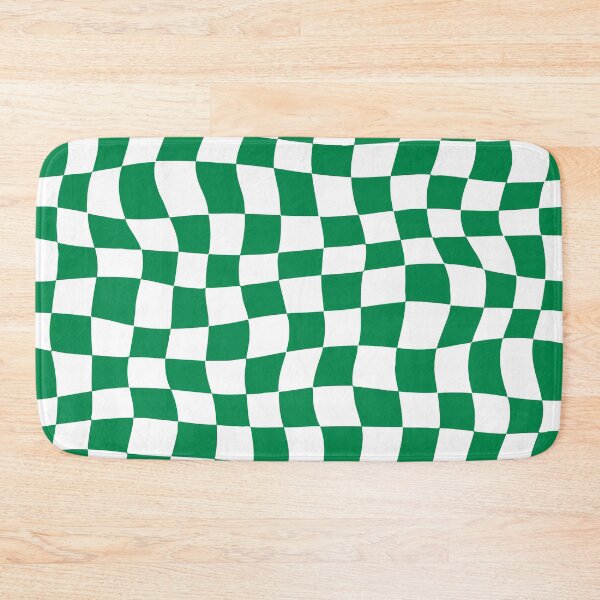 Item preview, Warped Green and White Chequered Pattern designed and sold by Jeallan Designs.