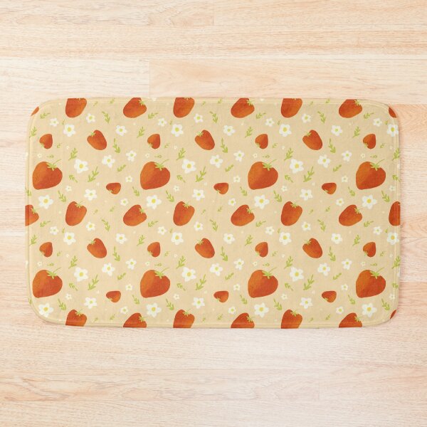 Item preview, Pretty strawberries on a yellow background designed and sold by BelirisCréations.
