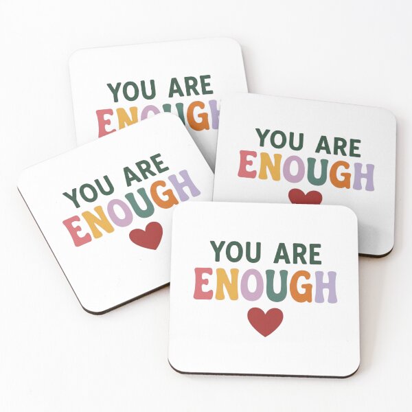 Item preview, You Are Enough Heart designed and sold by GiggleInkTees.