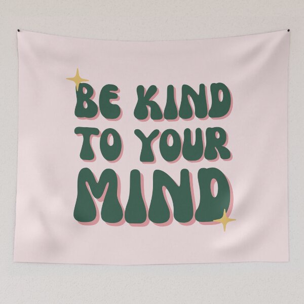 Item preview, Be Kind To Your Mind Retro Groovy Quote designed and sold by BariBiriworks.