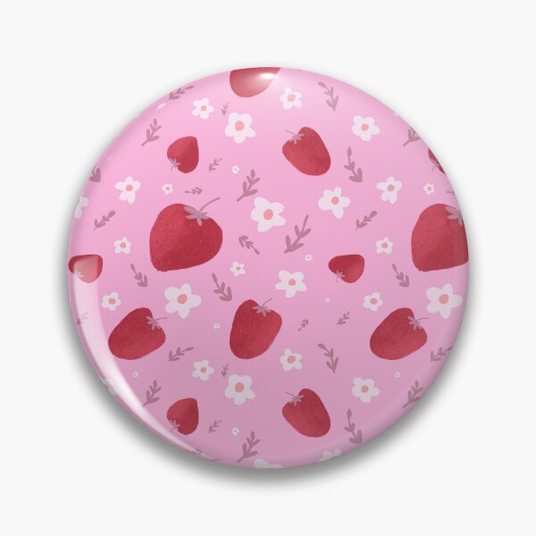 Item preview, Pretty strawberries on a bright pink background designed and sold by BelirisCréations.