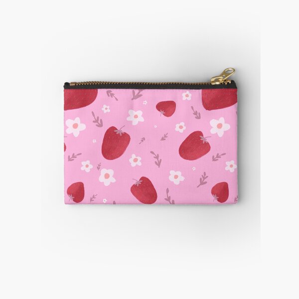 Item preview, Pretty strawberries on a bright pink background designed and sold by BelirisCréations.
