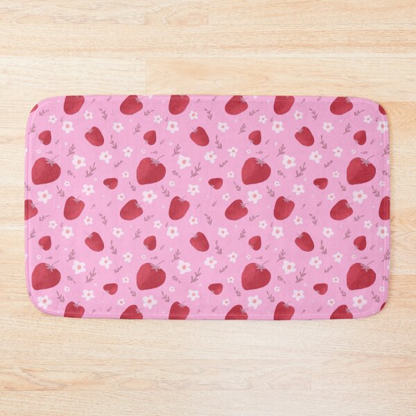 Item preview, Pretty strawberries on a bright pink background designed and sold by BelirisCréations.