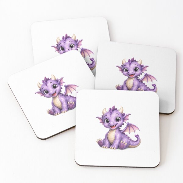Item preview, Cute Purple Dragon Kawaii illustration  designed and sold by BackgroundND.