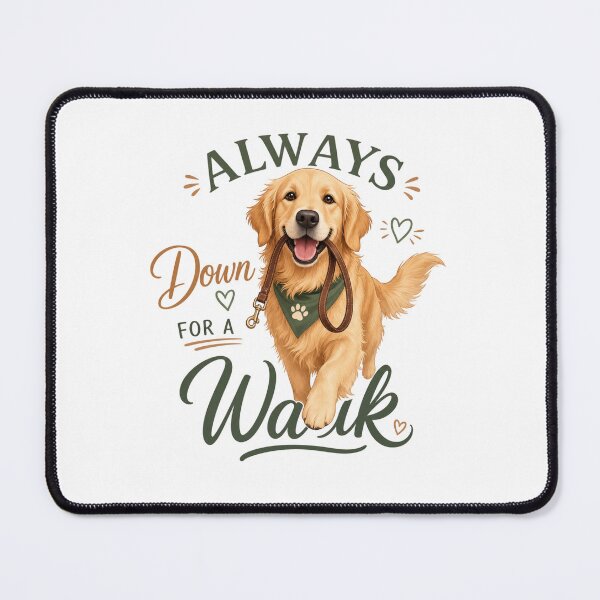 Item preview, Always Down for a Walk Golden Retriever Dog Dad T-Shirt designed and sold by Ashley critters.