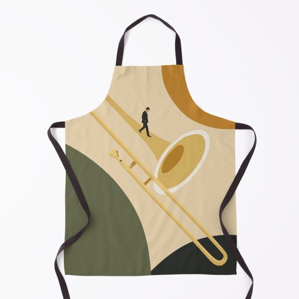 Item preview, Minimalist Trombone Journey Print | Bauhaus Jazz Art | Mid-Century Modern Music Print | Abstract Musician Decor designed and sold by Studio pod Burom.