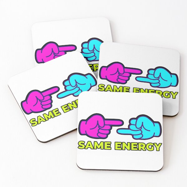 Item preview, Same Energy Pointing Hands Relatable Meme Vibes Sticker designed and sold by NeonNerd Studio.