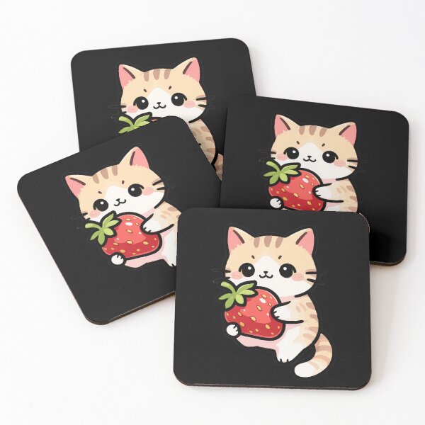 Item preview, Cute Orange Kitten Hugging a Strawberry | Kawaii Cat Lover T-Shirt designed and sold by Nuttajak.