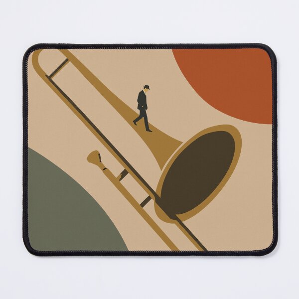 Item preview, Jazz Trombone Journey Print | Minimalist Music Art | Bauhaus Mid-Century Modern Print | Abstract Musician Decor designed and sold by Studio pod Burom.