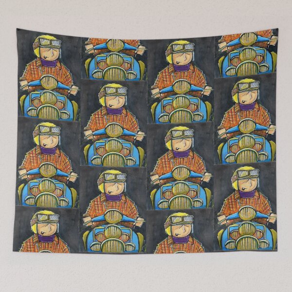 Item preview, Classic Scooter | Vintage Scooter Riders | Scooterist, Retro Mod Inspired Art designed and sold by GWARTGB.