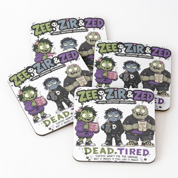 Item preview, Zee, Zir, Zed: Dead Tired Coffee Club designed and sold by Kaideah.