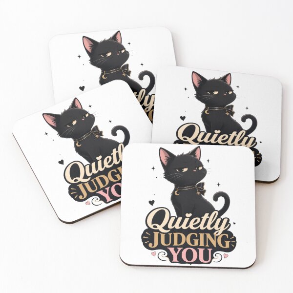 Item preview, Quietly Judging You Black Cat Dad Funny Kawaii T-Shirt designed and sold by Ashley critters.